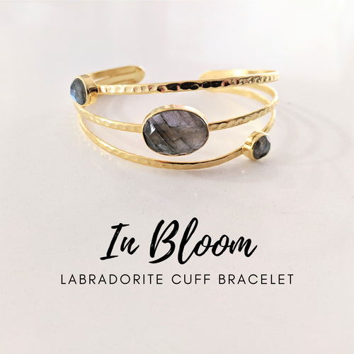 In Bloom Labradorite Cuff Bracelet